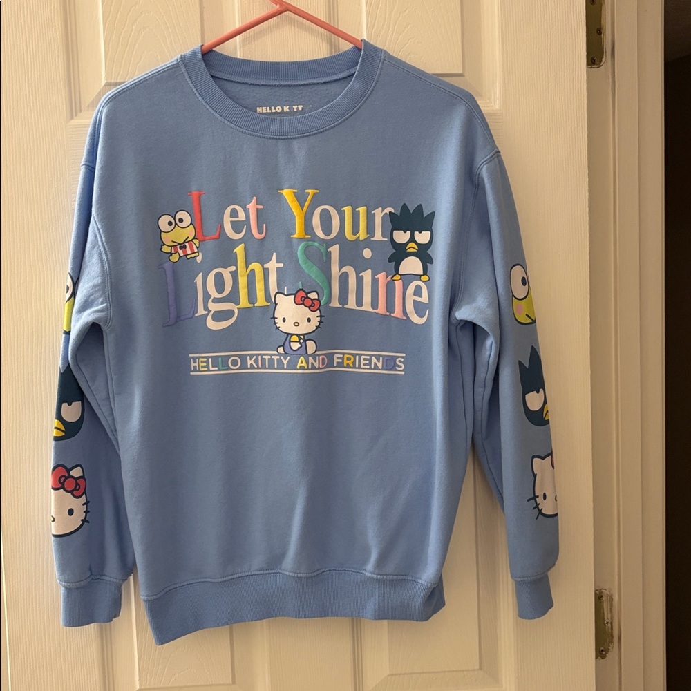 EUC Sanrio Hello kitty & friends women's sweatshirt Medium Let Your Light Shine